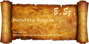 Bernfeld Szonja névjegykártya